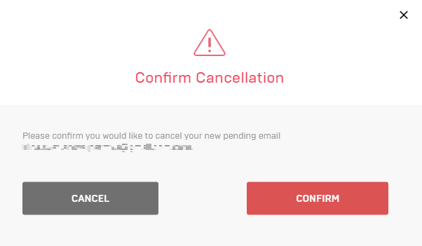 Confirm cancellation